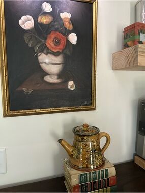 French FF Griffi Corsica Terraghja Hand-Painted Teapot